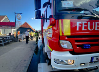 Fritteuse brannte in Pizzeria Brand in einer Pizzeria