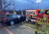 Zwei Schwerverletzte bei einem Verkehrsunfall auf der Hermesallee.