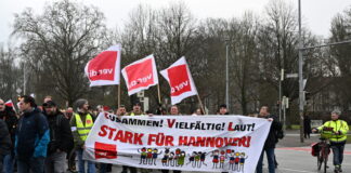Großer Erfolg beim landesweiten Warnstreiktag: Rund 14 000 Beschäftigte waren am Dienstag in Niedersachsen auf den Straßen