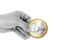 Hand hält einen Euro