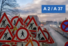 Nächtliche Sperrungen am Kreuz Hannover-Buchholz: Wichtige Fahrbahnarbeiten auf A2 und A37 Symbolbild Baustelle A2/A37