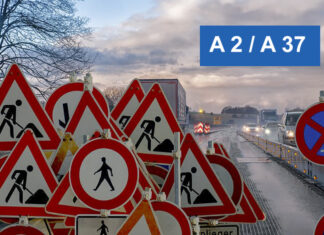 A2/A37 Hannover-Buchholz: Sperrung am Autobahnkreuz Symbolbild Baustelle A2/A37
