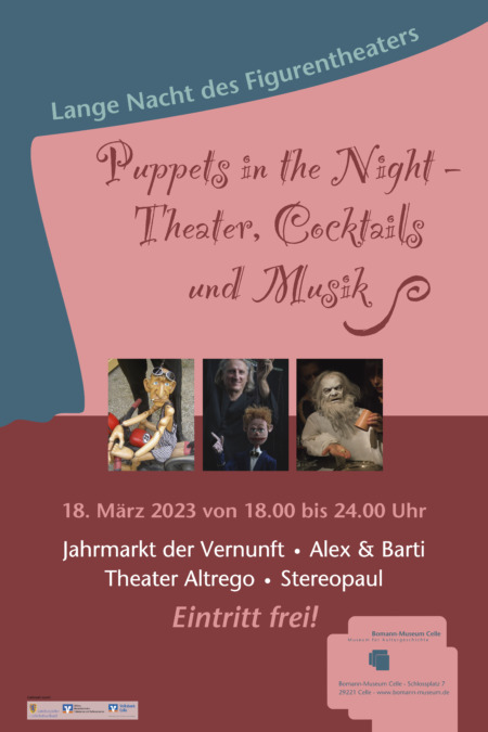 „Puppets in the Night“ – Lange Nacht des Figurentheaters mit Cocktails und Musik im Bomann-Museum Celle