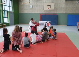 Die etwas andere Sportstunde auf der Judomatte Tag des Judo 2023 in der Adolf-Reichwein Schule in Langenhagen.