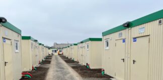 Neue Flüchtlingsunterkunft in der Kirchhorster Straße.