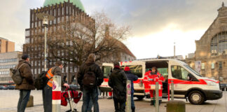 Johanniter im Kältehilfe-Einsatz.