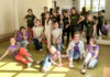 Die Tanzgruppe one two step bei der Probe.