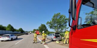 Feuerwehreinsatz auf A352