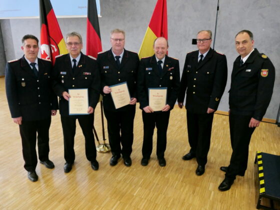 Ehrenmitgliedschaften Michael Pssarianos, Horst Holderith, Eric Pahlke, Diethelm Huch, Karl-Heinz Mensing und Christoph Bahlmann (von links nach rechts)