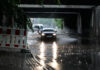 Hochwasser - Straße überflutet