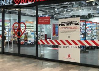 Bundesweiter Apotheken-Protesttag für zukunftssichere Arzneimittelversorgung Geschlossene Apotheken: Bundesweiter Protesttag am 14. Juni 2023.