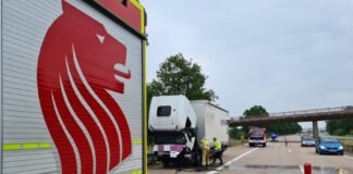 Schwelbrand in einem LKW Fahrerhaus