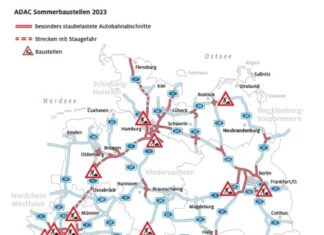 ADAC Stauprognose für 23. bis 25. Juni Grafik - Baustellen - ADAC Stauprognose für 23. bis 25. Juni