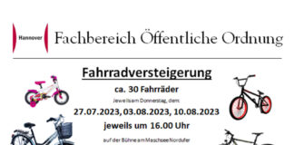 Poster: Fahrradversteigerungen beim Maschseefest