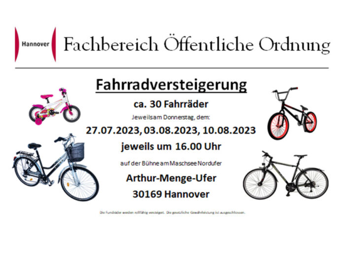 Poster: Fahrradversteigerungen beim Maschseefest