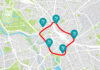 Grafik: Der Cityring Hannover mit den Schnellladepunkten von enercity