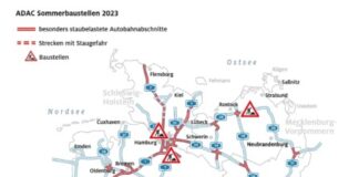 Grafik Autobahnen - Urlaubsheimkehrer kommen nur im Schneckentempo voran