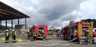 Feuer auf Burgdorfer Mülldeponie.