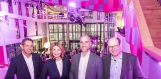 enercity Eröffnung / Konzernzentrale am 07.09.2023 - (v.l.n.r.) Olaf Lies, Wirtschaftsminister Land Niedersachsen, Dr. Suzanna Zapreva / CEO enercity, Belit Onay ,Oberbürgermeister Landeshauptstadt Hannover, Christian Meyer, Niedersächsischer Umweltminister.