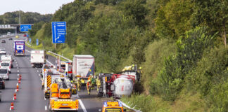 LKW Unfall auf der A2 bei Hannover-Bothfeld