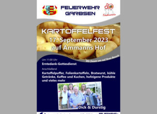 Traditionelles Kartoffelfest auf Ammanns Hof Plakat Kartoffelfest in Altgarbsen 2023