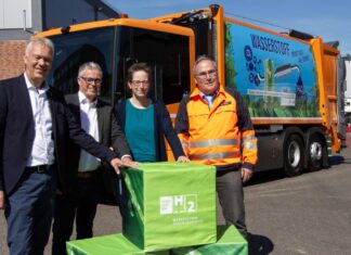 Meilensteine bei aha: Zwei neue wasserstoffbetriebene Müllwagen werden eingesetzt Wasserstofffahrzeug