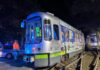 Zwei Stadtbahnen kollidieren in Hannover-Bult.