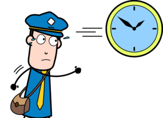 Schnelle Hilfe bei Post- und Paketärger Grafik: hetzender Postmann/Briefträger