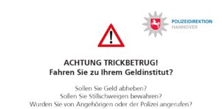 Aufkleber Taxi - Trickbetrugwarnung