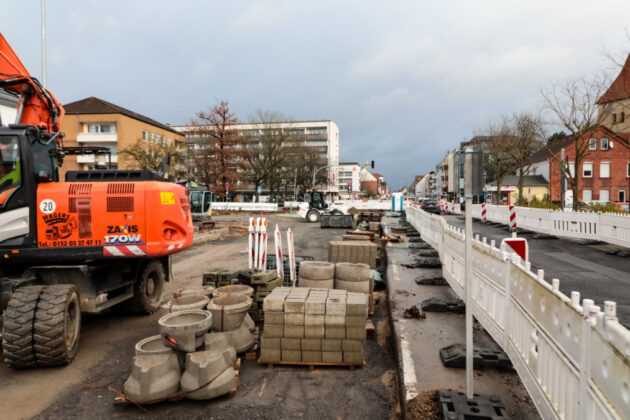 Baustelle-Walsroder Straße-Kreisverkehr