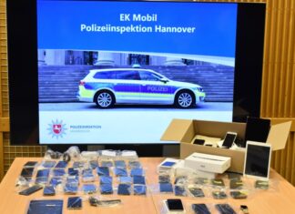 Festnahmen: Mindestens 65 Fälle von Diebstählen und Einbrüchen aus und in Handygeschäfte Bei den umfangreichen Durchsuchungsmaßnahmen stießen die Beamtinnen und Beamten auf 45 Mobiltelefone, die aus den Einbrüchen stammen, gefälschte Elektroartikel, elektronische Datenträger und Falschgeld in vierstelliger Höhe.