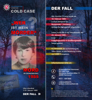 Cold Case - Flyer Vorder-und Rückseite