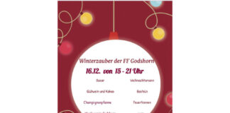 Plakat Winterzauber der Ortsfeuerwehr Godshorn.
