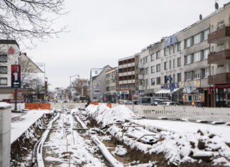 Bodenfrost bremst Betrieb auf verschiedenen städtischen Baustellen Baustelle Walsroder Straße - Langenhagen