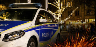 Collage Polizeifahrzeug / Silvesterböller