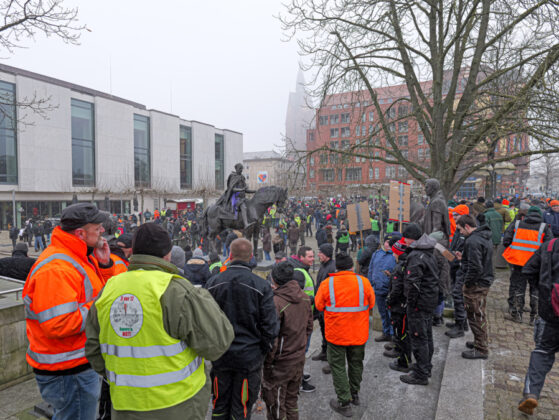 Großer Bauernprotest in Hannovers Innenstadt