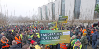 Großer Bauernprotest in Hannovers Innenstadt