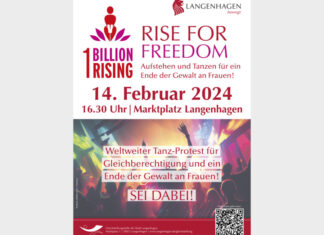 Aufstehen und Tanzen für ein Ende der Gewalt: „One Billion Rising“ auf dem Langenhagener Marktplatz Plakat One Billon Rising 2024