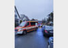Ortsfeuerwehr Langenhagen beim Einsatz an der Rathenaustraße.