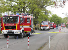Feuer in Elektroverteilung der Grundschule Engelbostel.