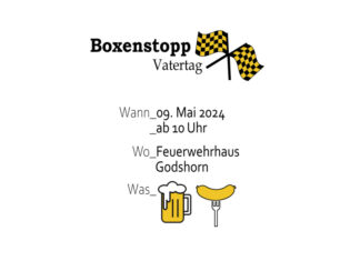 Vatertagstour: Feuerwehr Godshorn bietet wieder Boxen-Stopp Grafik - Boxenstopp/Vatertag