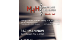 Poster: MHH-Symphonieorchester spielt Rachmaninow und Dvořák