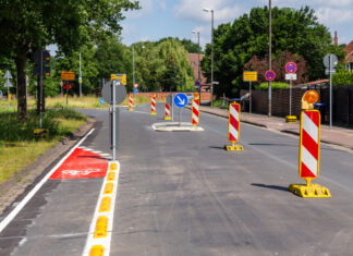 Neuer Radwegstreifen in Kaltenweide Radwegstreifen - Kaltenweide