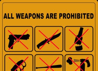 Waffenrechtsnovelle: Niedersachsen fordert zügige Umsetzung vom Bund Grafik: Waffenverbote / englisch