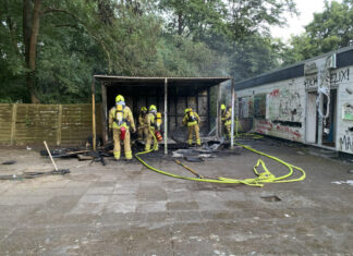 Brand eines Kiosk der ehemaligen Radrennbahn Wülfel Brand eines Kiosk der ehemaligen Radrennbahn Wülfel.