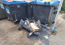 Serie von Bränden in Garbsen-Berenbostel: Polizei nimmt Tatverdächtigen fest Ausgebrannter Papiercontainer