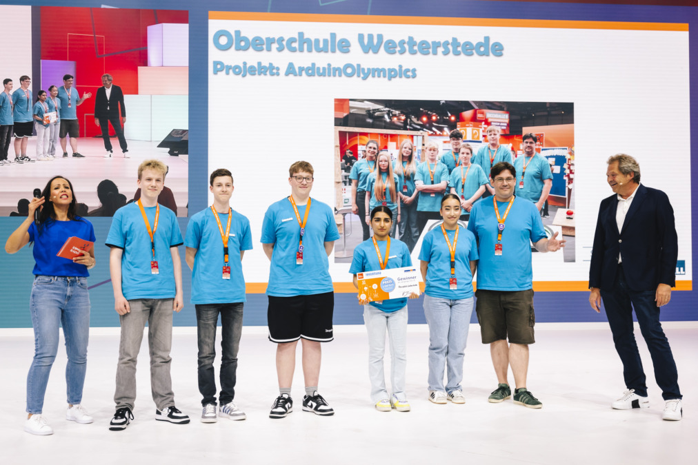 Mit „ArduinOlympics“ überzeugte das Team der Oberschule Westerstede die Jury. In der Altersgruppe 2 (Jahrgänge 5 bis 9) sicherte es sich so den ersten Platz.