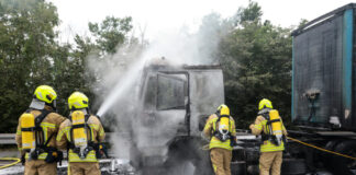 LKW Brand - Langenforther Straße