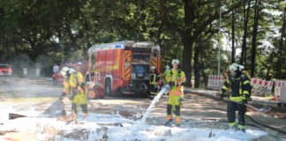 Papier-Sammelfahrzeug in Brand geraten