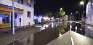 Hannoversche Straße in Celle unter Wasser